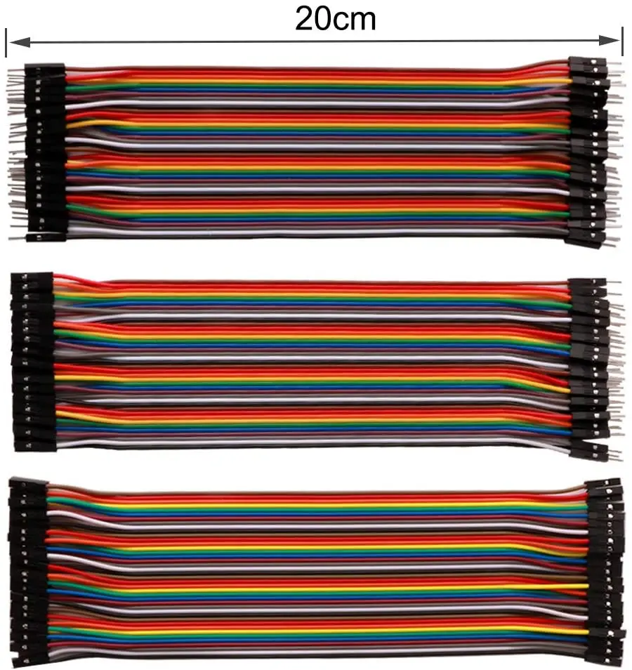 3 IN 1 120pcs 20cm Male To Female Female To Female Male To Male Color Breadboard Jumper Cable Dupont Wire