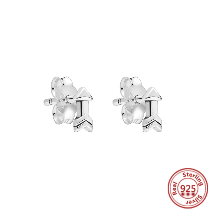 New Authentic Sterling Silver 925 Charms Earring Heart Flowers Zircon Pavé Shiny Pantaro Earrings For Women Fashion Jewelry Gift