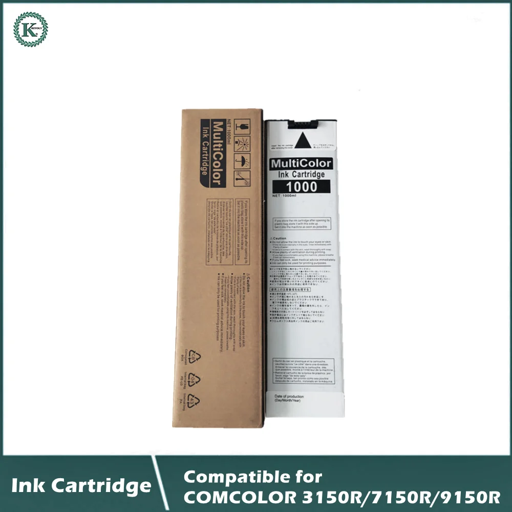 Imagem -06 - Cartucho de Tinta Compatível para a Impressora a Jato de Tinta Iso Comcolor 3150r 7150r 9150r 1000ml k c m y Cor