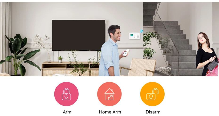 Sistema de alarma de seguridad KERUI Tuya Smart WIFI GSM, sistema de alarma de puerta WiFi inalámbrico, sistema de seguridad para el hogar DIY con alerta por aplicación de teléfono - details 9
