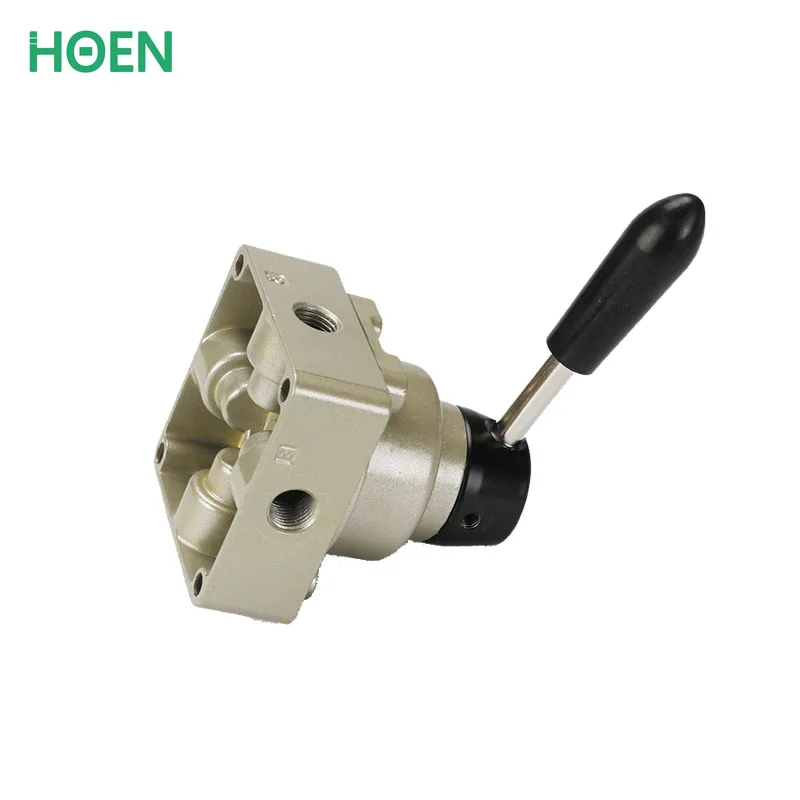 4 Way 3 Position Air Pneumatic Hand Lever Valve HV-02 HV-03 HV-04 Port 1/4