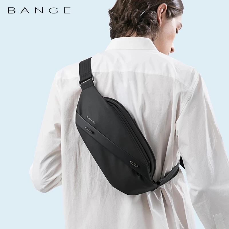 BANGE 큰 용량 방수 다기능 Crossbody 가방 남자 어깨 가방 남성 슬링 가슴 가방 허리 벨트 일치