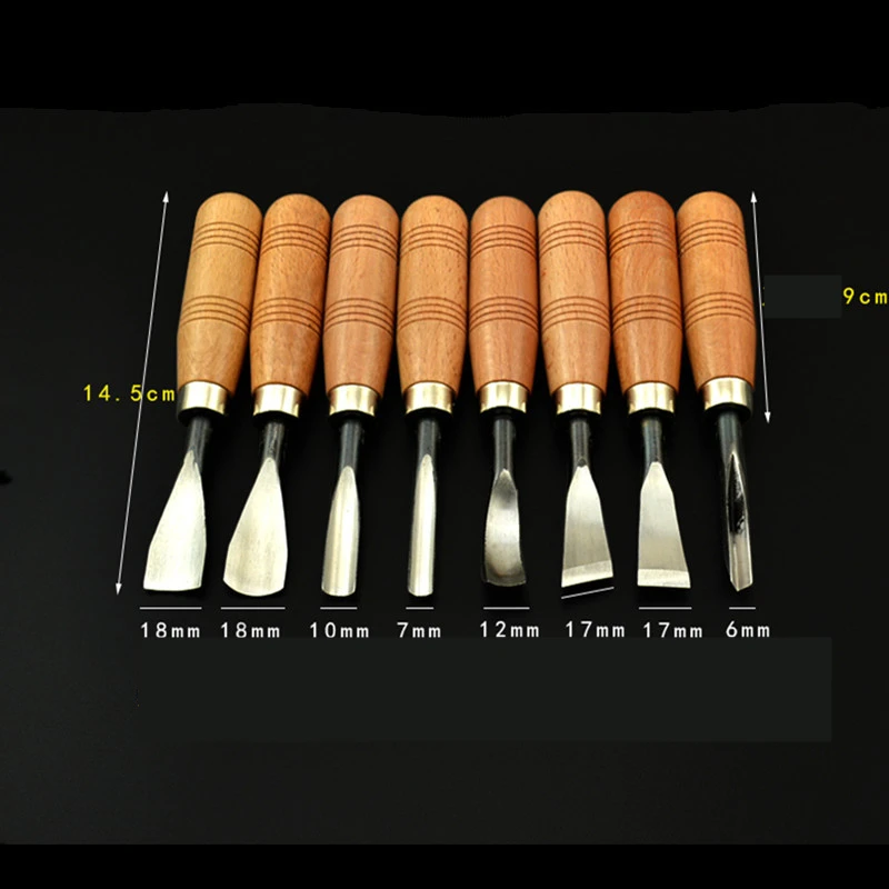 

6/8Pcs/set Woodworking Engraving Tool Combination Dry hand Wood Carving Tools Chip Detail Chisel set Knives Tool