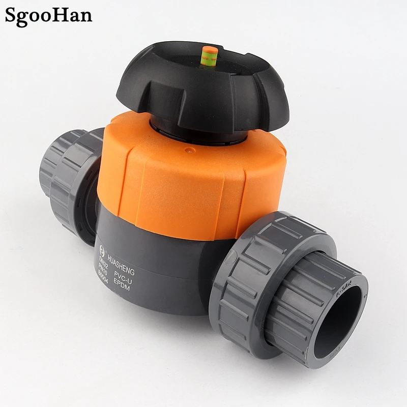 

1PC 20mm~63mm UPVC Diaphragm Ball Valve Garden Irrigation Aquarium Fish Tank Industrial Water Treatment Pipe Connector Fittings