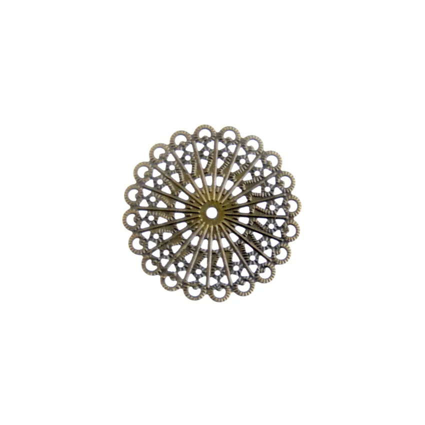 20Pcs Filigree Flower Wraps Metal Crafts Gift Decoration DIY Findings Connectors 42mm