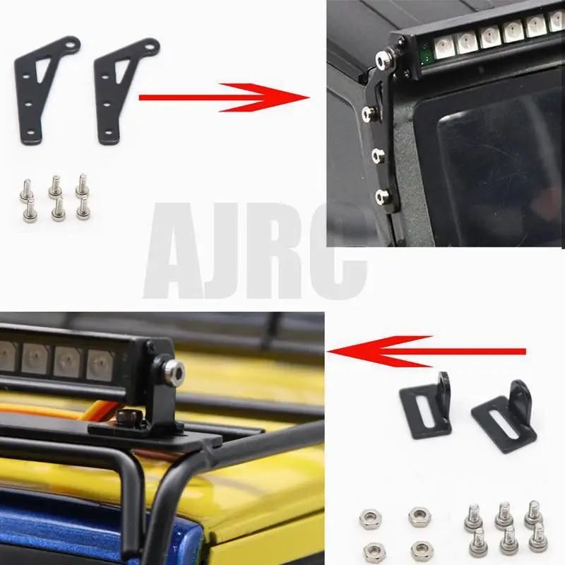 20 modi flimmern RC Auto Upgrade Teile Led-lichtleiste Glühbirnen Dach Lampe für 1/10 RC Crawler Trax TRX4 Axial SCX10 90046 D90 TF2