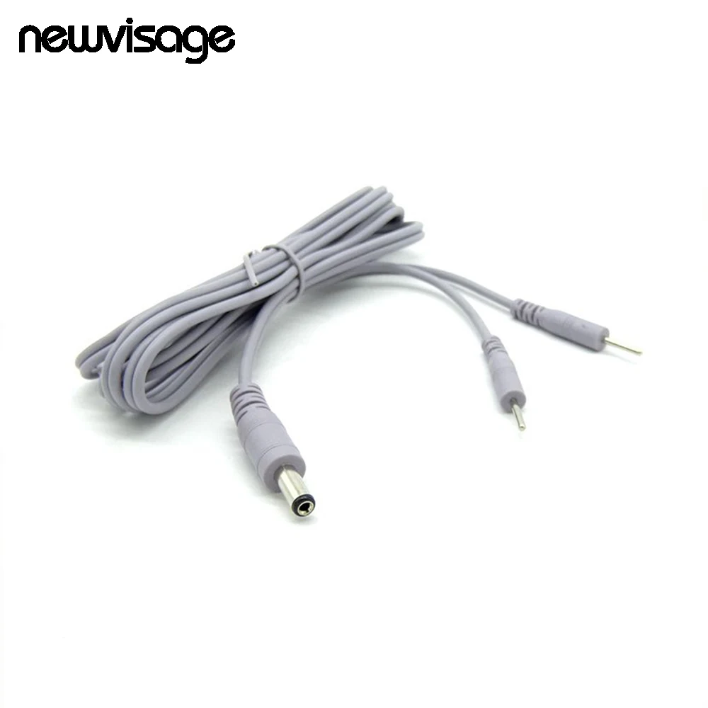 DC 5.5*2.1 EMS Electrode Cable 1.5M Replace Connect Line for Microcurrent Weight Loss Skin Tightening Patch with 2.0mm Pin Plug