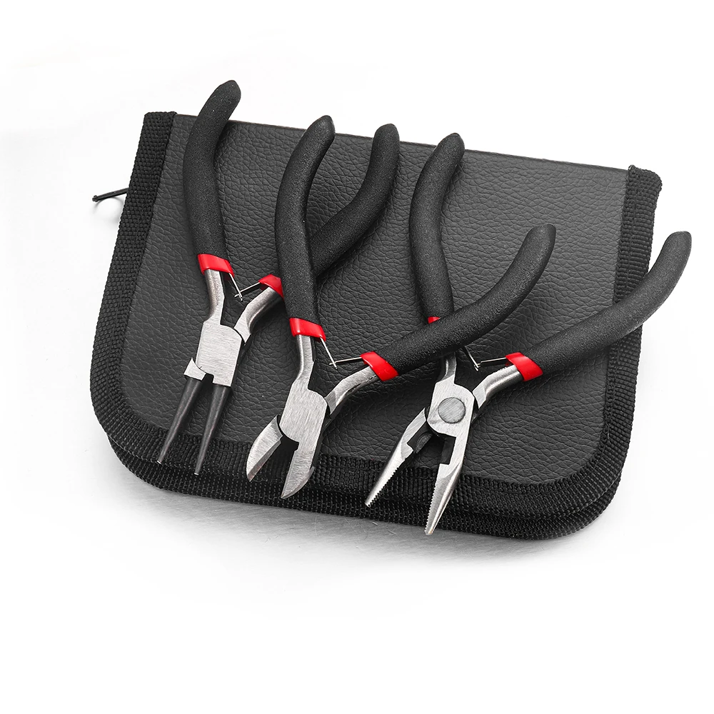 8Pcs/set Jewelry making Tools Set Organizer With Tweezers Plier Scissors For DIY Bracelet Necklace Earrings Jewelry Making Kits