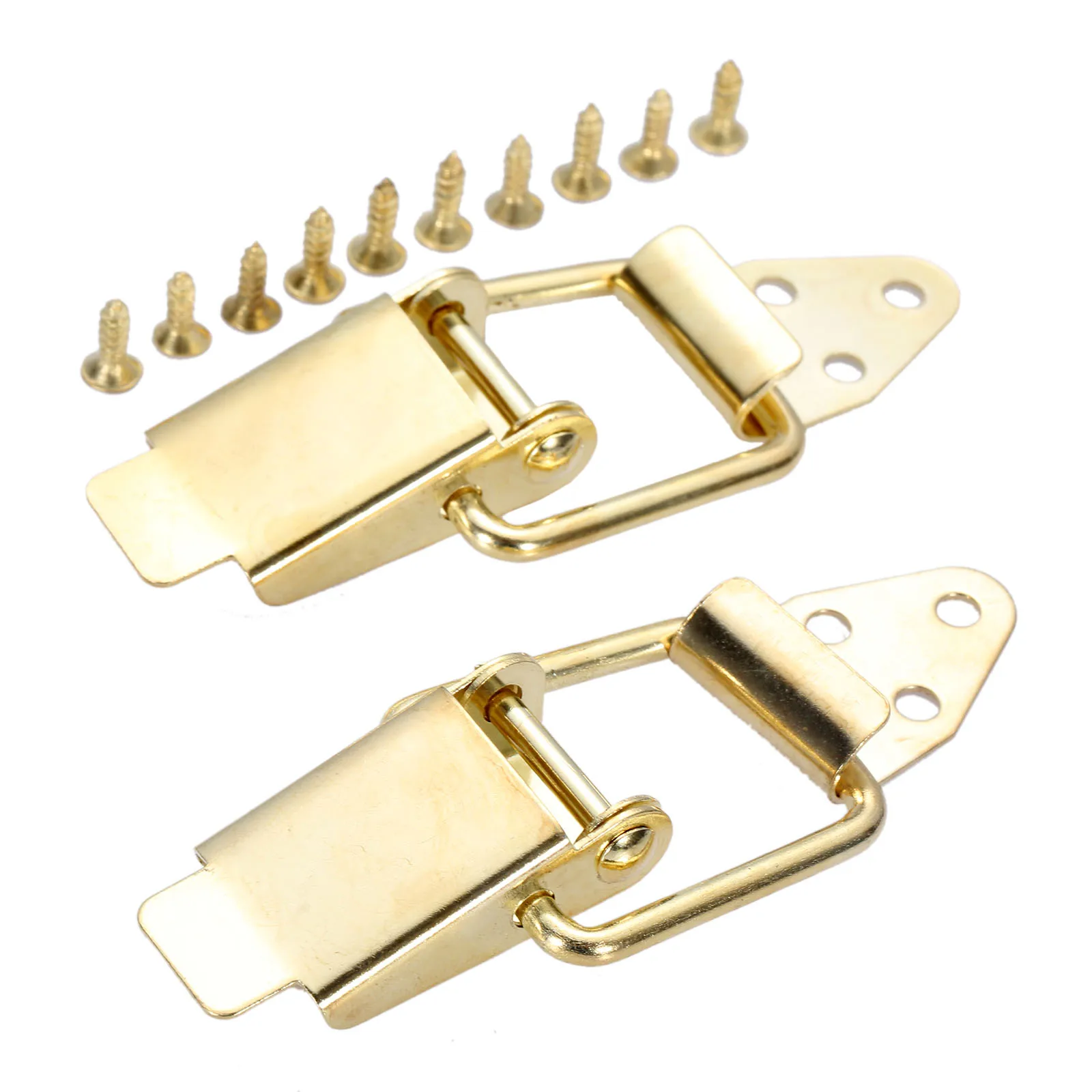 2pcs 80*18mm Iron Hasps For Sliding Door Window Cabinet Box Locks Spring Loaded Latch Catch Toggle Furniture Hardware