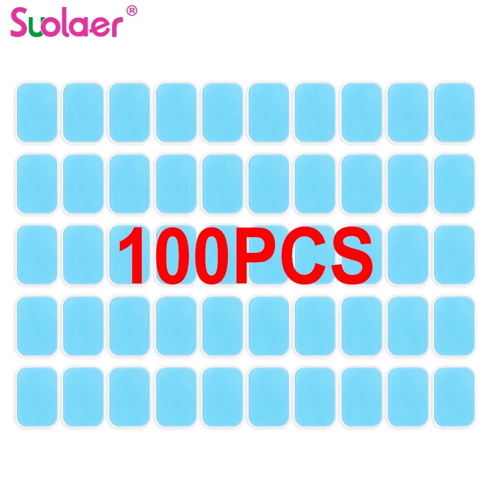 100PCS Gel Pads for EMS Abdominal ABS Trainer Weight Loss Hip Muscle Stimulator Exerciser Replacement Massager Gel Patch Hot