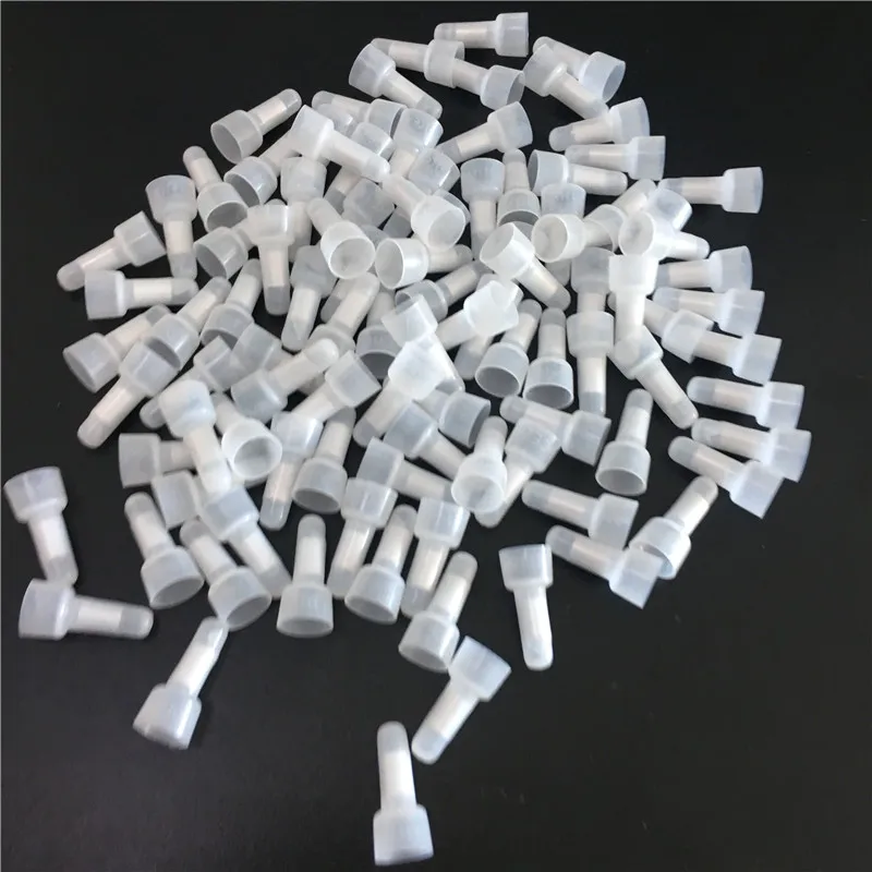 100pcs/lot YL408Y Closed End Crimp Caps Hats Splice Gauge Wire Connectors Terminals Car Audio Wiring Cap Drop Shipping