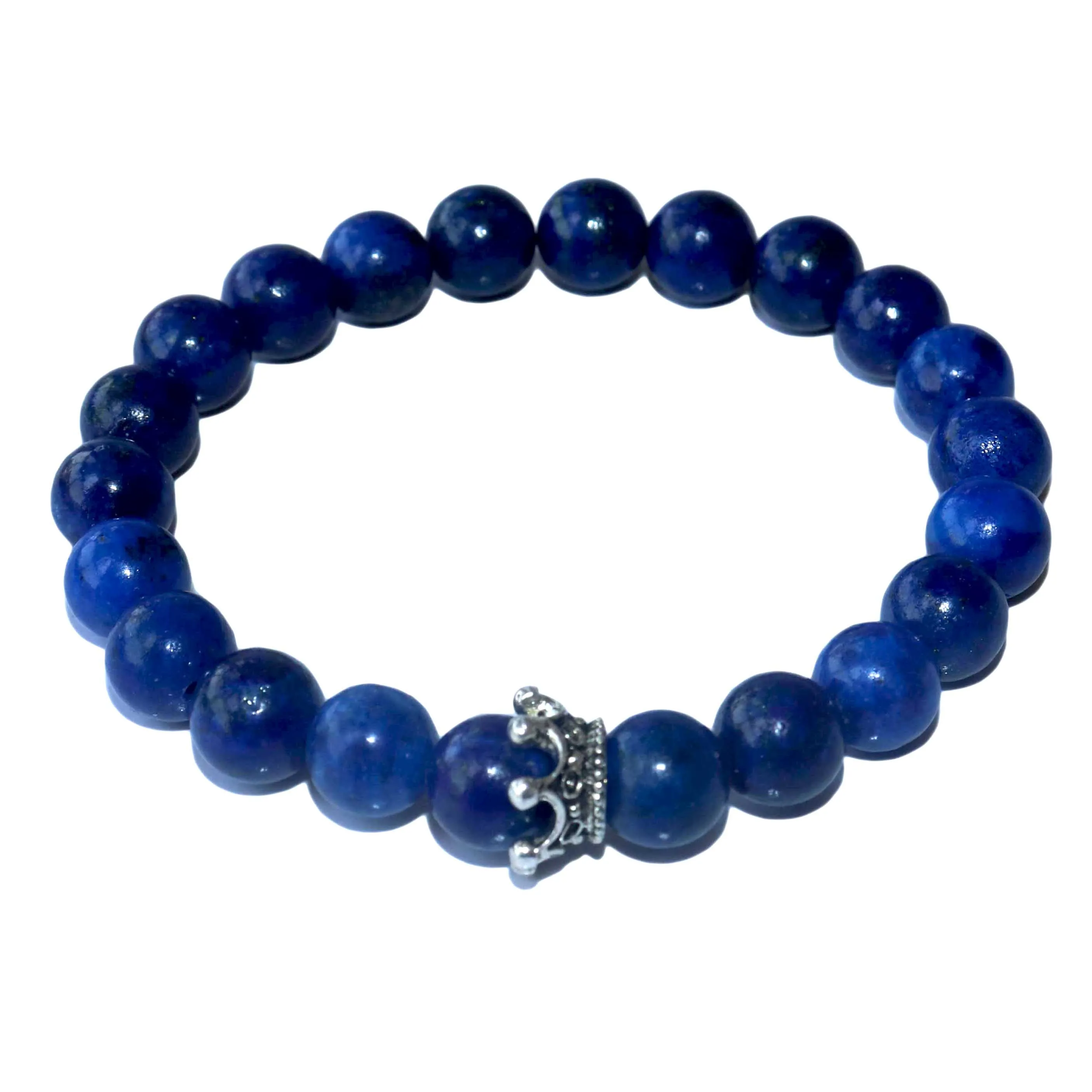 Natural Bracelet For Men Fashion Luxury Antique Crown Agates Lapis Lazuli Tiger Eye Stone Beads Couple Charm Jewelry Male