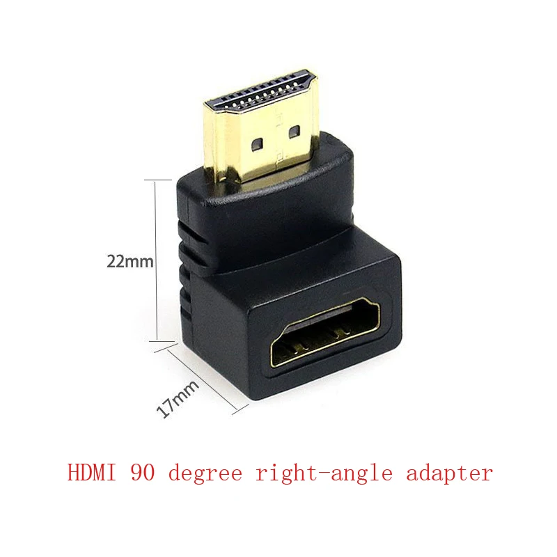 Adattatore ad angolo retto a 90 gradi compatibile con HDMI connettore a gomito HDMI HDMI da 270 gradi maschio a femmina