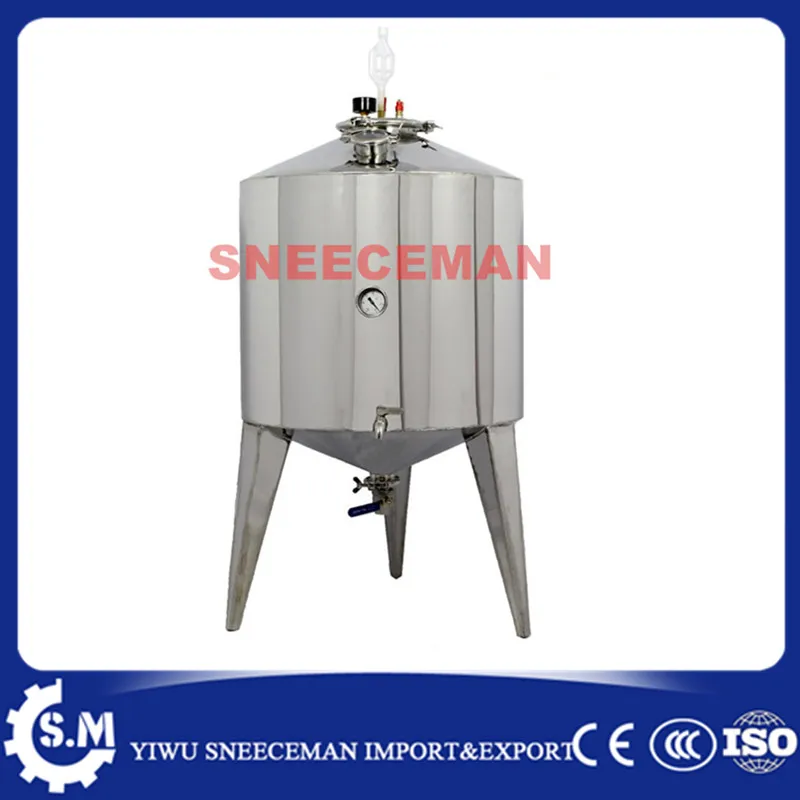 

200L Wine Fermentation Barrel Storage Conical fermenter Beer tank Liquor Pressure Fermentation Vessel 304 stainless steel