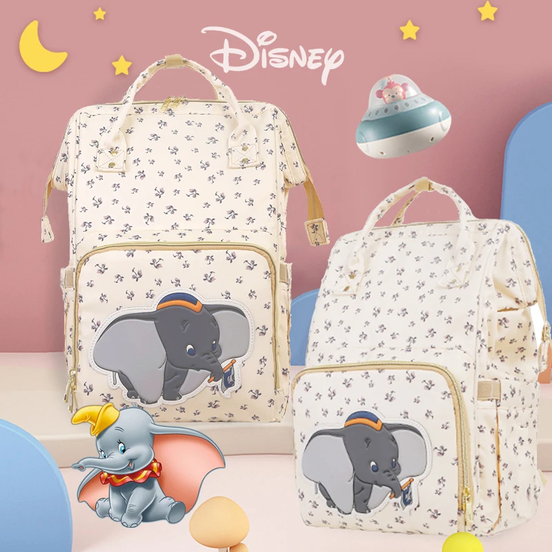 Disney Cute Dumbo Mommy Diaper Bag Maternity Waterproof Bag Backpack For Mummy Large Capacity Baby Travel Nursing Nappy Backpack