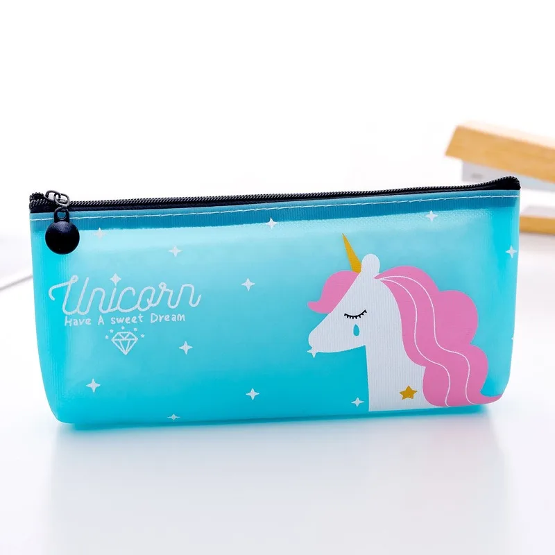 8PCs Student Stationery Cute Dreamy Pony Girl Heart Pencil Case Creative Student Large Capacity Pencil Bags Korean Bag Wholesale