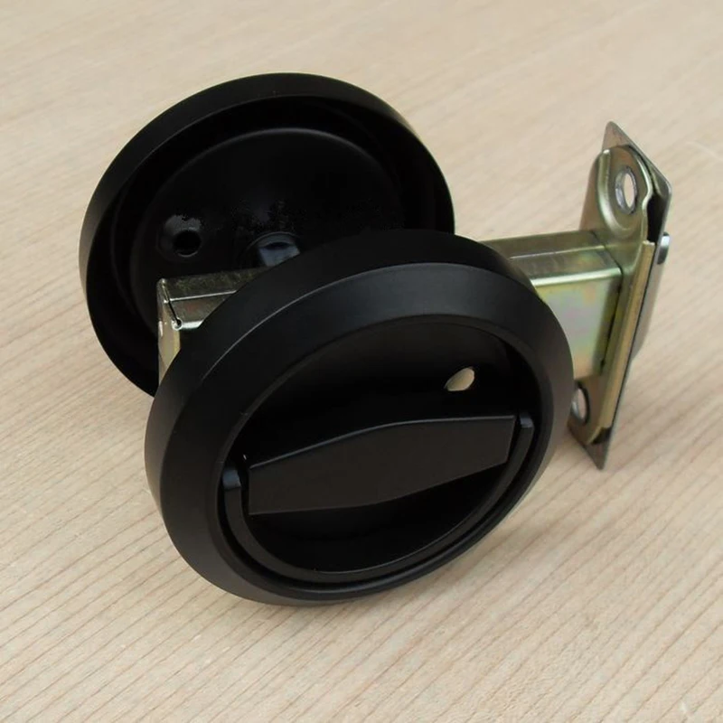 2020 New Arrival 304 Stainless Steel Black Recessed Invisible Cup Handle Door Locks Fire Proof Lock Set