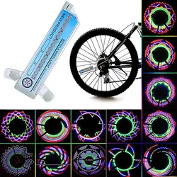 Bicycle Motorcycle Bike Tyre Tire Wheel Lights 32 LED Flash Spoke Light Lamp Outdoor Cycling Lights For 24 Inches Wheel