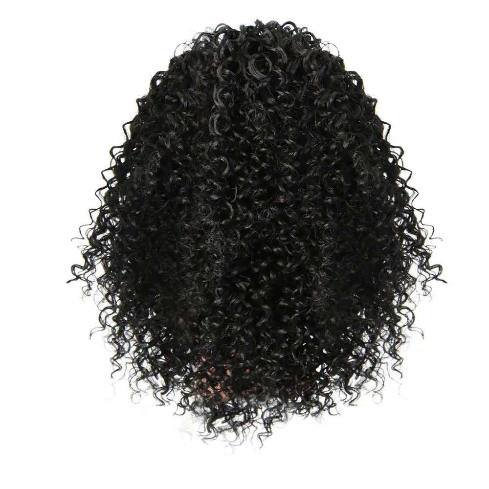 Alipretty-coleta Afro con cordón para mujer, cabello humano 100% rizado, extensión de cola de caballo rizada