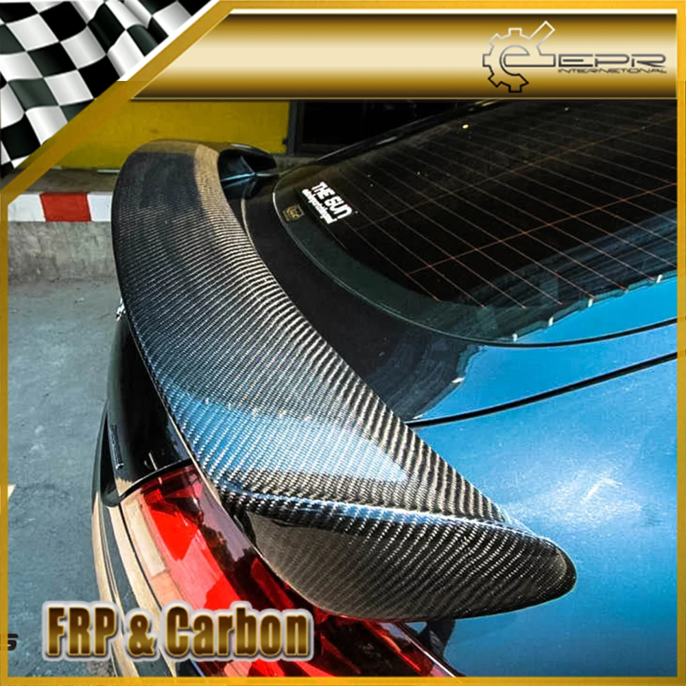 Car Styling For Audi TT MK2 (Type 8J) 2007-2012 RS Style Carbon Fiber Rear Spoiler(With base) Trim Glossy Carbon Wing Lip