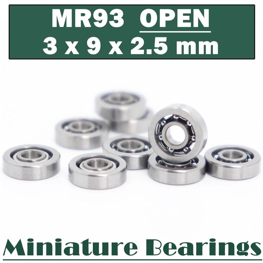 MR93 OPEN Ball Bearing 3*9*2.5 mm ( 10 PCS ) Non Standard Deep Groove Bearings MR93