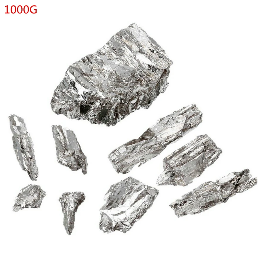 500/1000g bismuto metal alta pureza 99.99 porcentagem bi lingote grumos para a arte diy cristal que faz o semicondutor alto puro bismuto