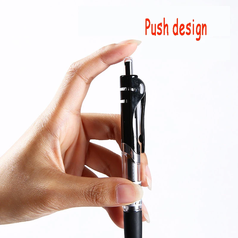 M&G K35 Retractable Gel Pen 0.5mm,Refillable Extra Fine Gel Pens,Black/Blue/Red/Dark Blue ink,Office Supplies