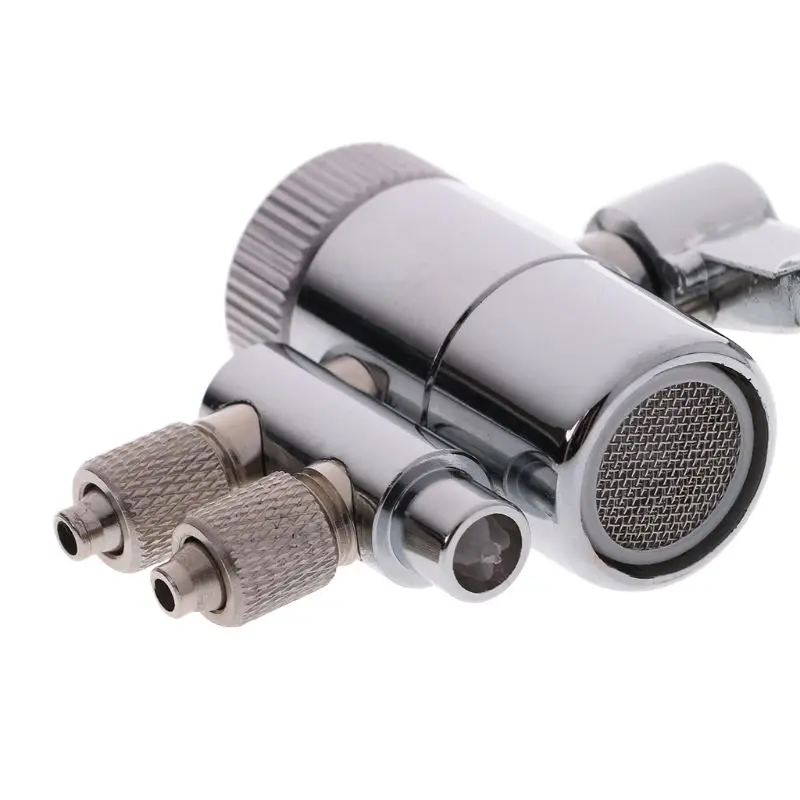 Chrome Plated Metal Brass Faucet Aerator  Water Filter Faucet Dual Diverter Valve M22 To 1/4\