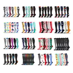 Conjunto de medias de compresión para hombre y mujer, paquete de calcetines Unisex para prevenir venas varicosas, calcetines de enfermera, embalaje de regalo para ciclismo, envío directo, 8 pares