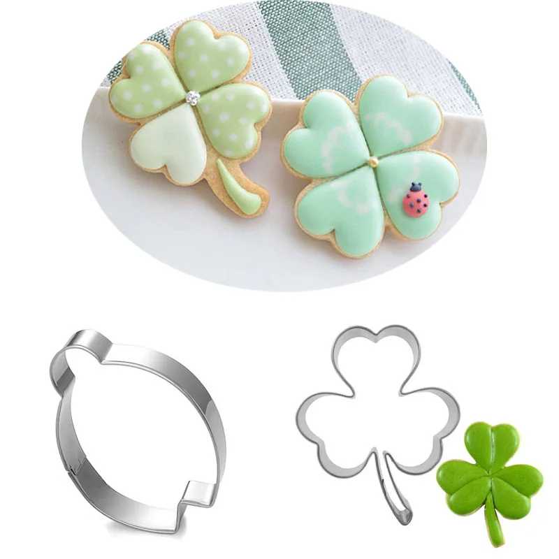 

1pcs patisserie Clover Flower Ladybird Stainless Steel Cookie Cutter Sugar Fondant Cake Tools Biscuit Mold Bakeware Pastry Shop