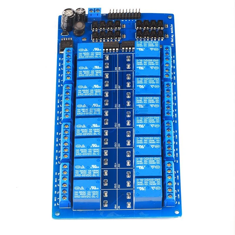 16Ch Multifunction PLC Modbus Rtu Module IO Control Switch Board RS485 RS232 TTL USB Relay Module