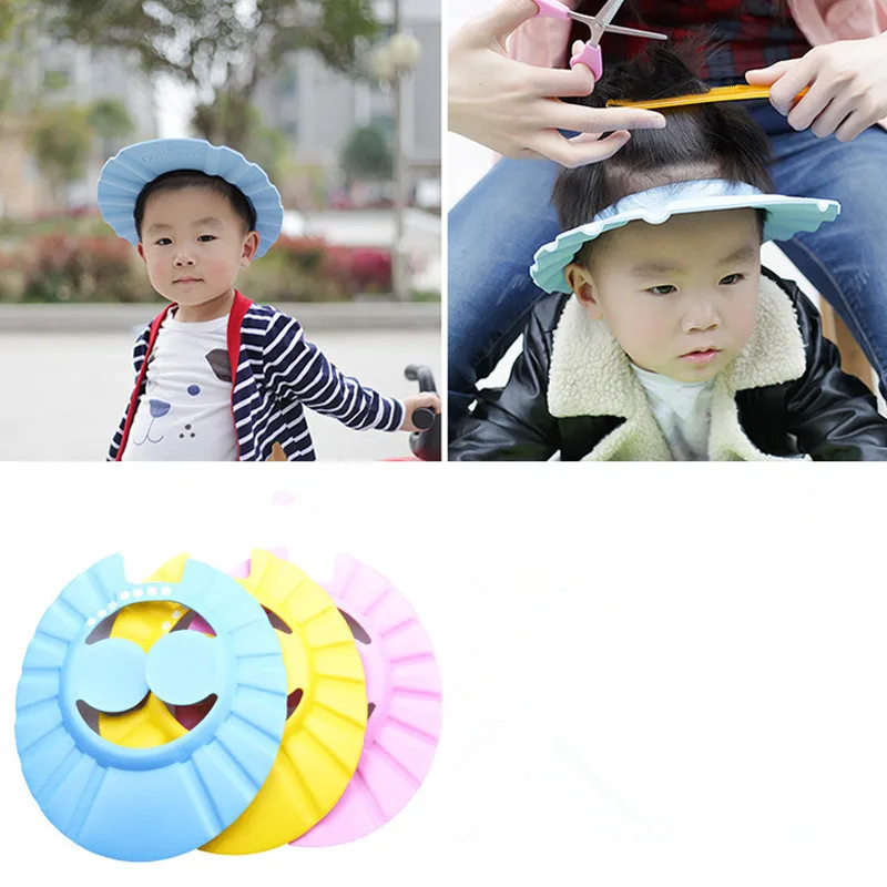 

2020 new arrival Baby shampoo cap waterproof earmuffs artifact child bath cap adjustable baby infant shampoo cap child bath cap