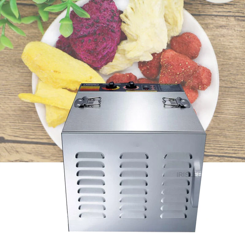 10 layers Large fruit air dryer 35-70 degree adjustable temperature electric dehydrator meat food dehydration machine case