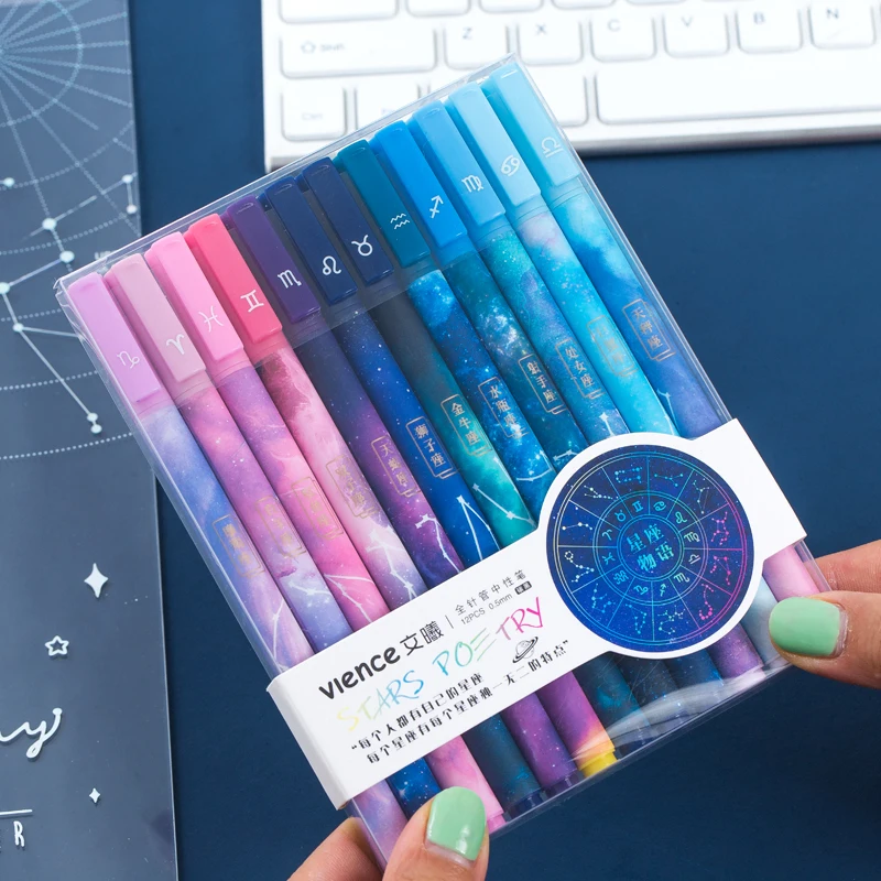 1-3 stücke Konstellation Gel Stift Neuheit 0,5mm Sternen Schwarze Tinte Stift für Mädchen Geschenk Student Schreibwaren Schule schreiben Büro Liefert