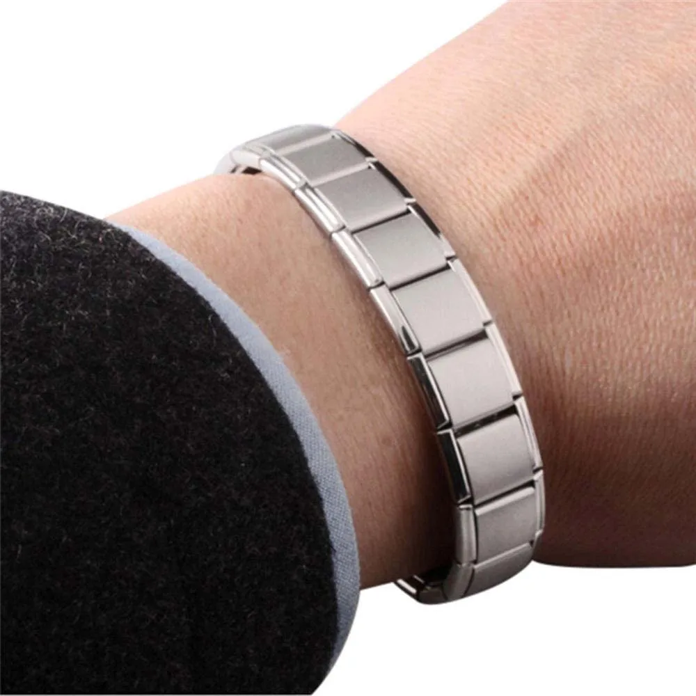 Healing Magnetic Bracelet Men Health Germanium Stretch Bracelet Jewelry Best Gift Stainless Steel Health Care Hand Chain Magnet