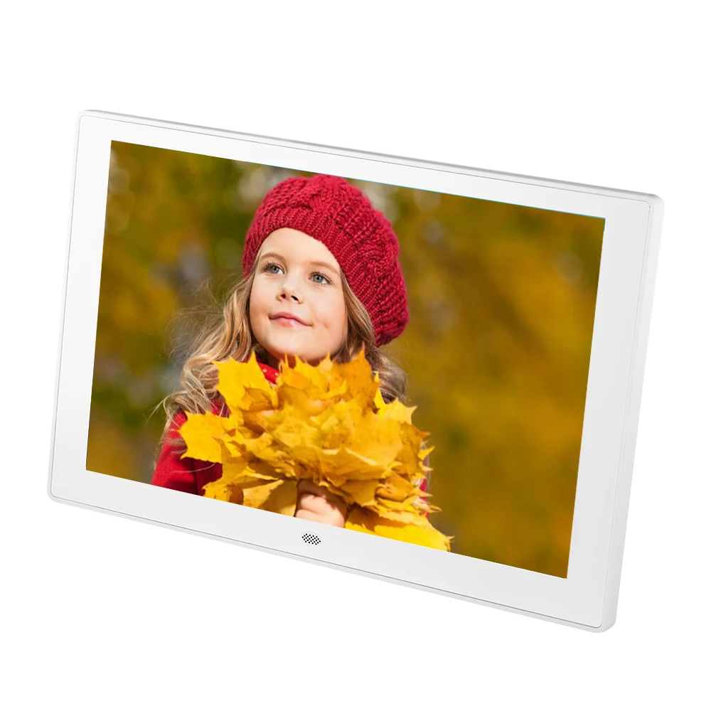 IPS 10 بوصة إطار الصورة الرقمية شاشة عرض كاملة ألبوم الصور 1280*800 ساعة التقويم مشغل فيديو
