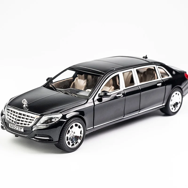 1:24 Maybach S600 modello di auto in metallo pressofuso in lega modelli di auto ad alta simulazione 6 porte possono essere aperte giocattoli di