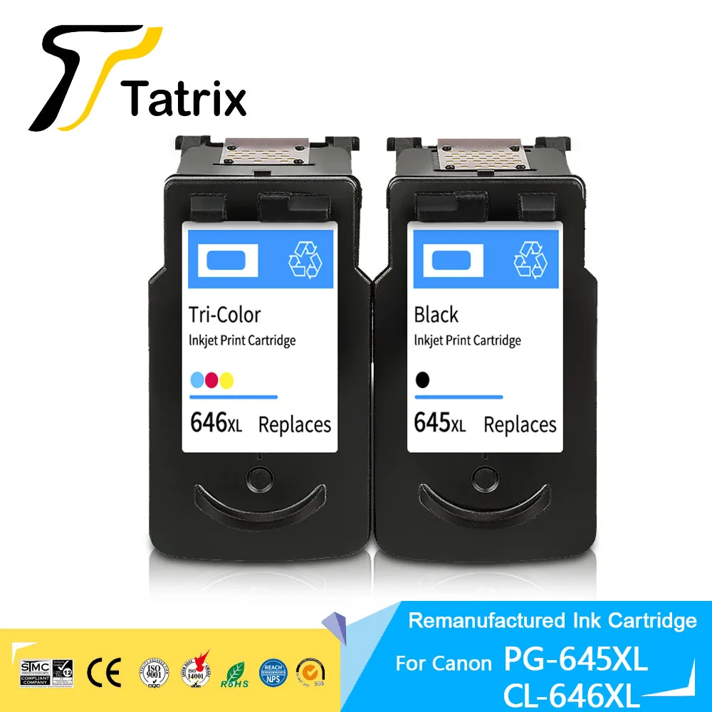 Tatrix PG645 CL646 PG645XL CL646XL Remanufactured Ink Cartridge for canon Pixma MG2460/2560 MX496 TS206/306/3160/3465 Printer