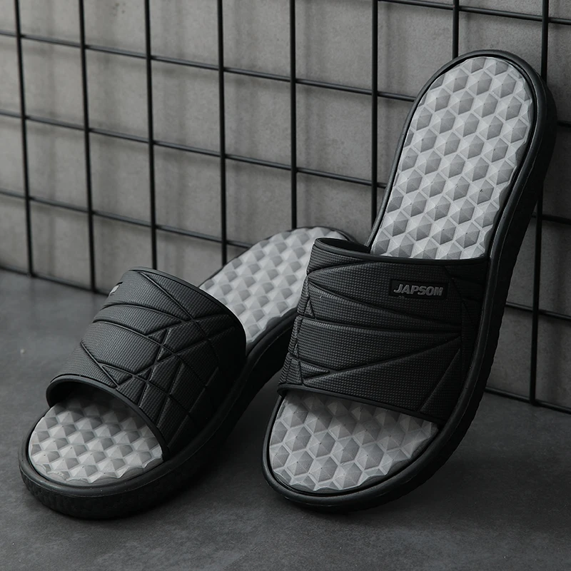 Summer Men Big Size Indoor EVA Massage Slippers Men\'s Slides House Room Home Shoes Soft Slipers Chausson Homme Pantoufle 48 49