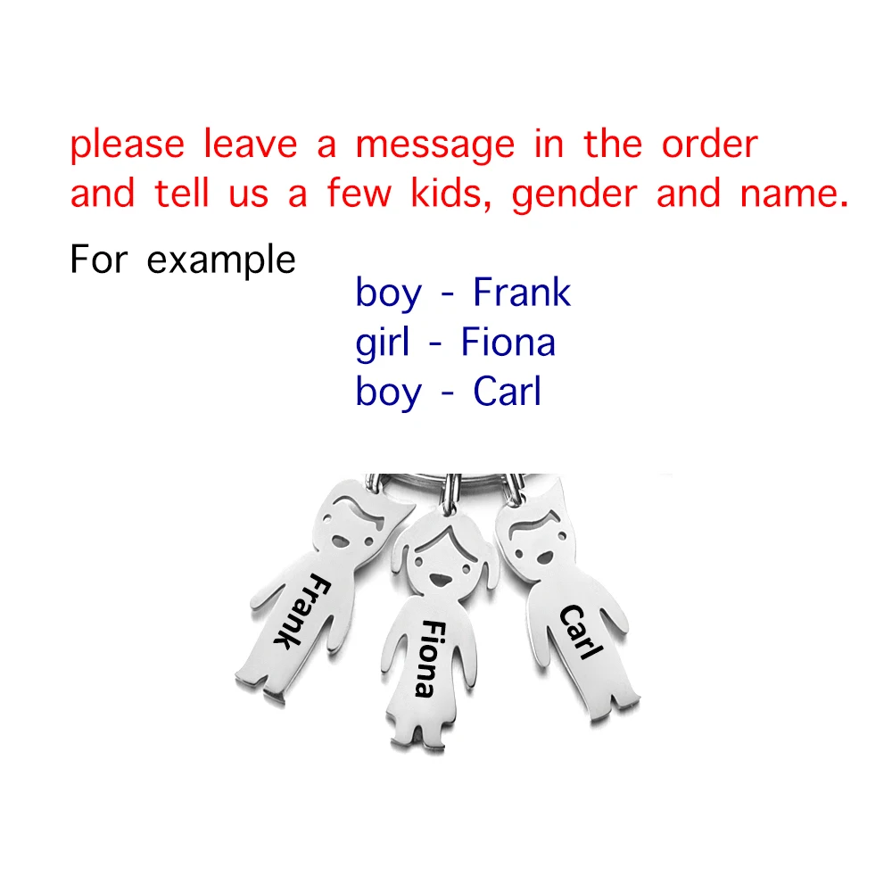 Customized Kids Names KeyRings Stainless Steel Bar Personalized Name Boys Girls Jewelry Charm Children Keychain for Family Gifts