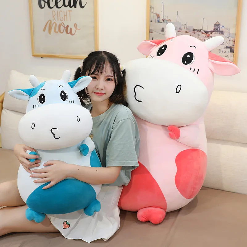 

30/50cm Small mouth cow stuffed milk Cow Toys Soft Plush Cattle Doll Simulation Anime Lovely cow Dolls Valentine Gift for Lover