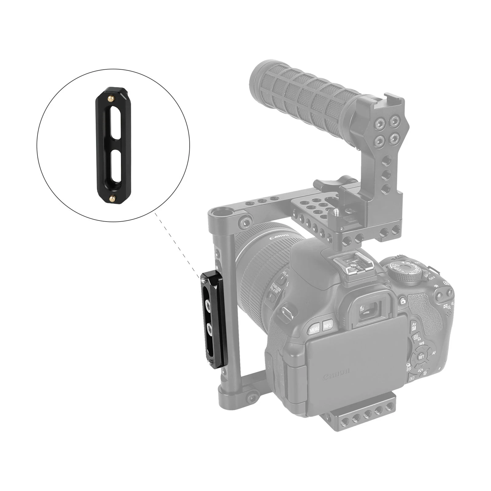 Kayulin barra per binario NATO da 70mm con perno a molla anticaduta e scanalatura di montaggio da 1/4 "-20