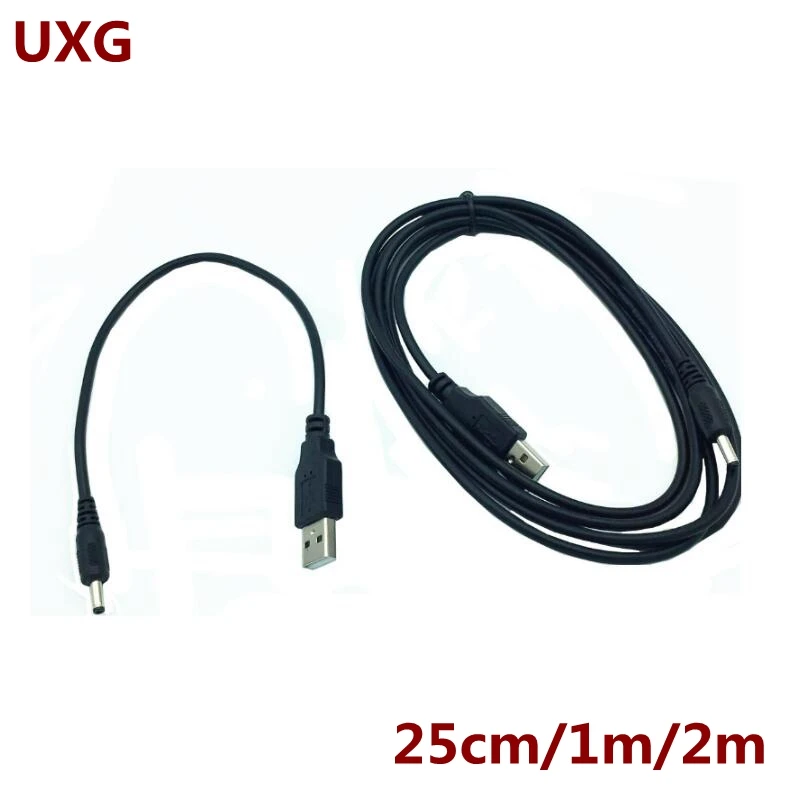 

25cm 1M 2m DC 5.5mm Power Adapter Plug USB Convert To 5.5*2.1MM 2.5mm DC Barrel jack 5V Jack With Cord Connector short 2A Cable