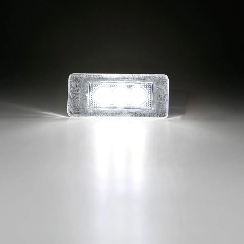 2Pcs Error Free White LED License Plate Light Number Plate Lamp For Peugeot 207 208 308 2008 For Citroen C5
