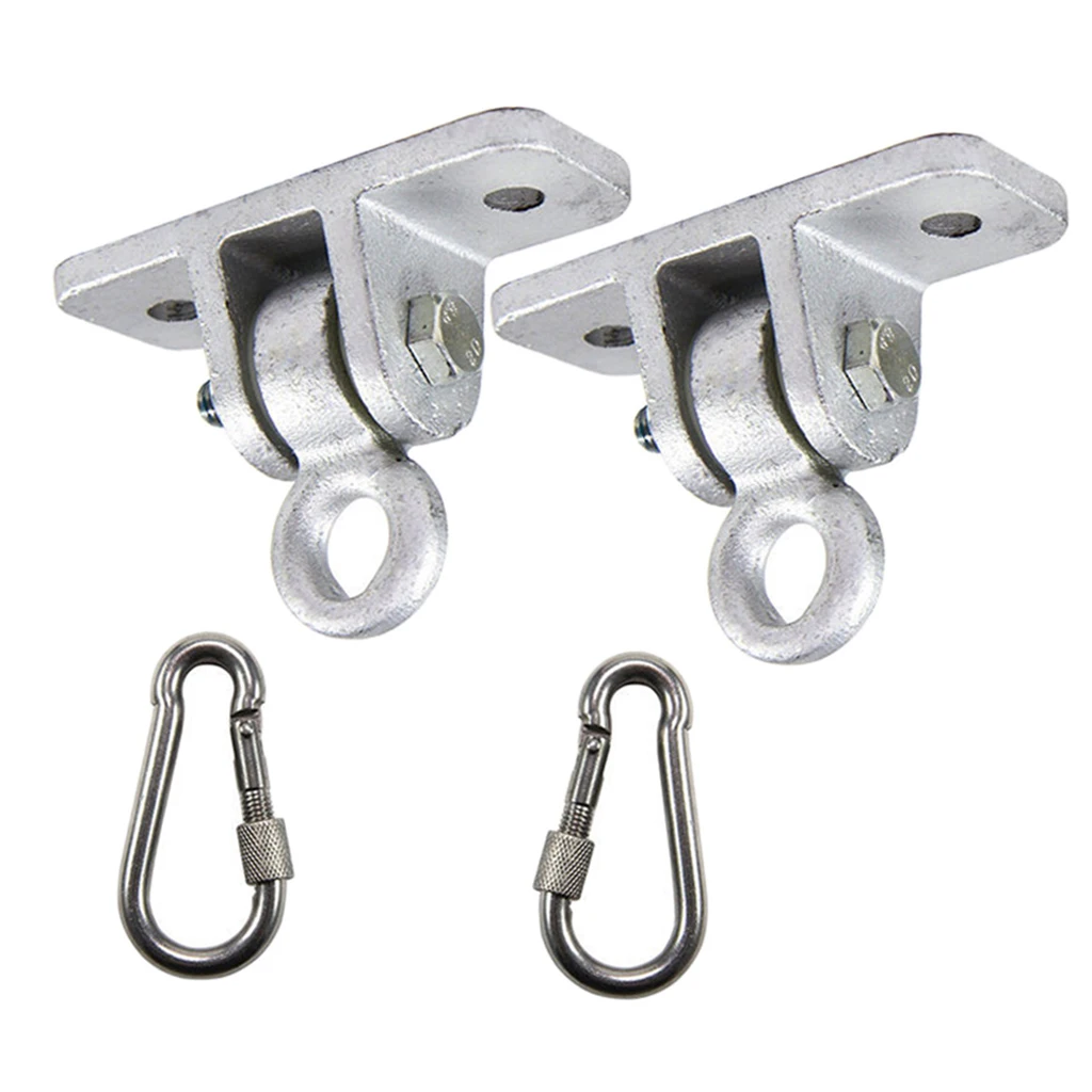 2 Pair Heavy Duty Swing ers Swivel Hooks Playground Hammock Mount Kit