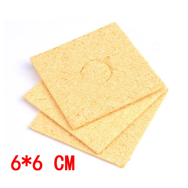 10pcs Replacement Sponges Soldering Iron Cleaner Solder Tip Cleaning Pad Cleaning Sponge Yellow