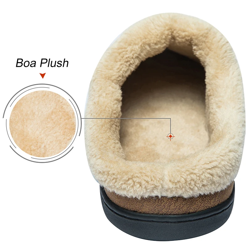 New Men Slippers Winter Big Size 4950 Comfort Warm Slippers For Male Antiskid Short Plush Home Soft Slippers Slip -On Shoes Men