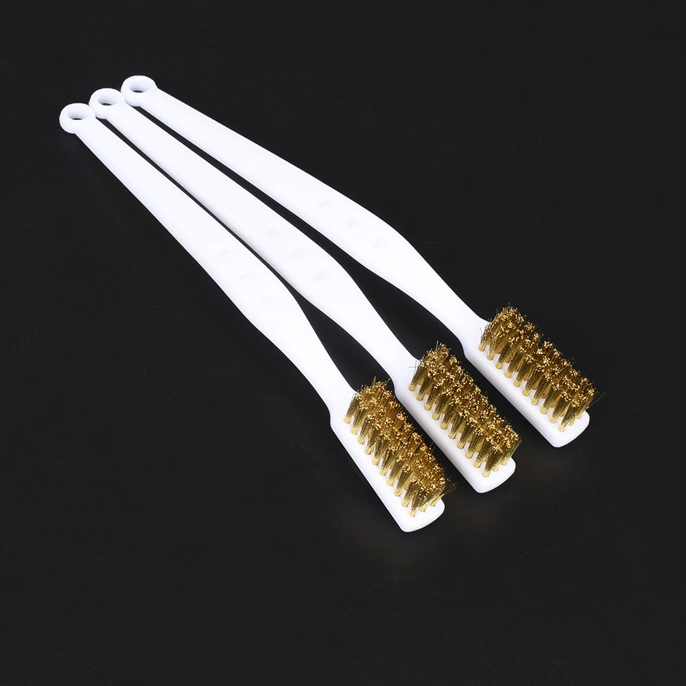 3D Printer Cleaner Tool Copper Brush Copper Wire Toothbrush Handle For Nozzle Block Hotend Hot Bed Cleaning 3D Printer Parts