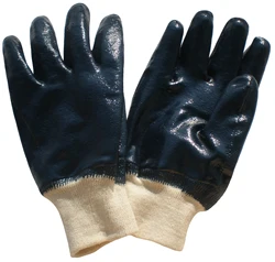 Heavy Duty Nitrile Work Gloves Cotton Jersey Gas Petrol Station Thermal Warm Winter Oil Proof Waterproof Anti Abrasion Safety