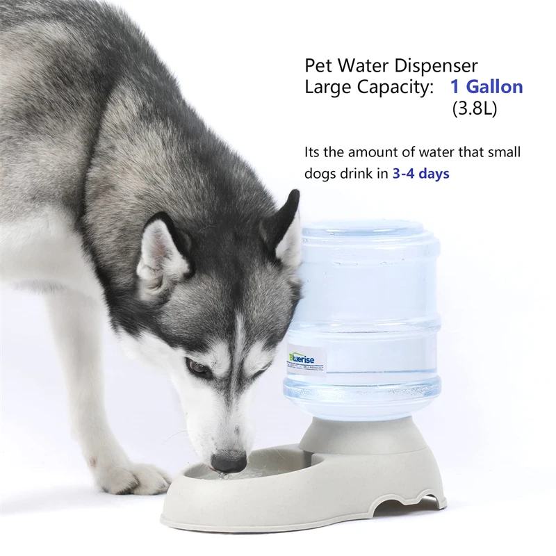 3.8L Gravity Pet Water Dispenser Cat Automatic Feeder Plastic Dog Water Bottle Food Water Dispenser Pet Feeding Bowl for Cat Dog